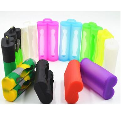Professional OEM Customized printing logo Silicone Case rechargeable 3.7V battery 18650 Battery Case box