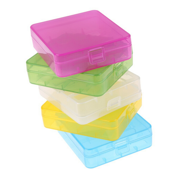 18650 Battery Transparent Storage Box with Hook Holder Case Environmental Friendly