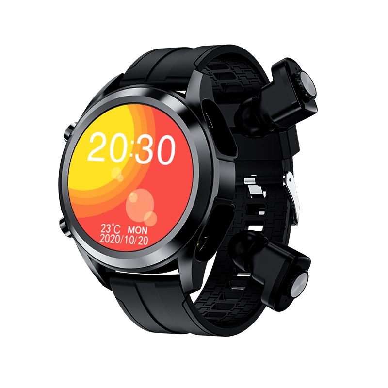 smart bracelet T10 1.3'' full touch screen earbuds 2 In 1 sport watch Support Time Set Manually fitness tracker watch