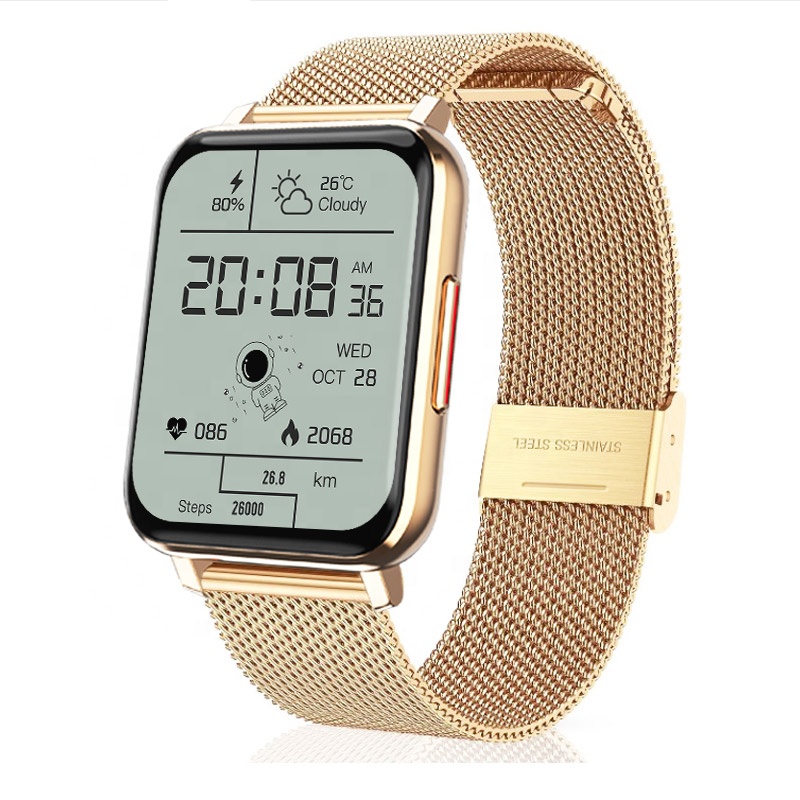 Best selling T8 1.69 Inches Colorful Tft Display Real Time Temperature Monitor Weather Display Watch Smartwatch