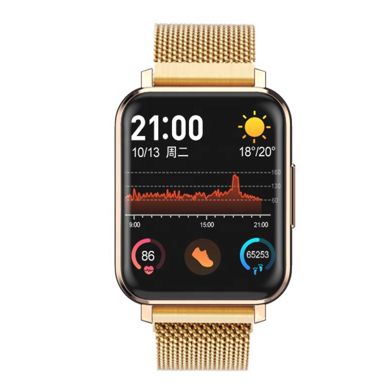 Best selling T8 1.69 Inches Colorful Tft Display Real Time Temperature Monitor Weather Display Watch Smartwatch